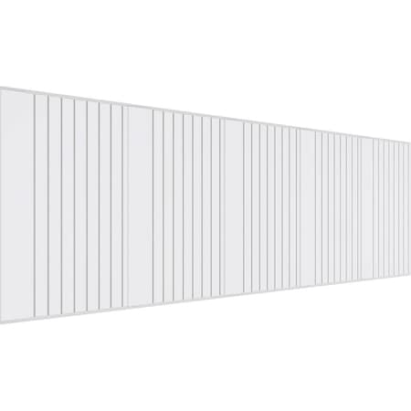 Ekena Millwork Set of Five Panels for 94 1/2"W x 32 1/4"H Framed Beadboard Fretwork Wainscot Wall Paneling WPKP16X01X15FBD